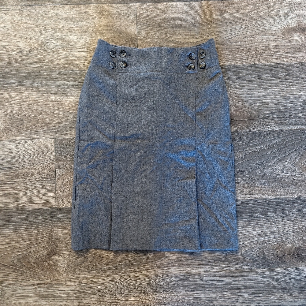 Banana Republic Gray Work Business Pencil Skirt